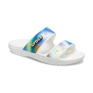 Crocs Classic Solarized Sandal 207771-94S Men 15 Multicolor White Slide Slippers